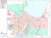 Green Bay Wall Map Premium Style